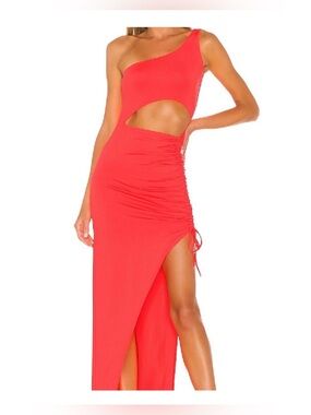 This neon pink Superdown Alanie Maxi Dress NWT size XS